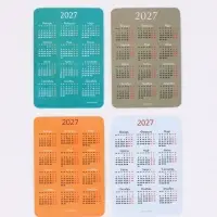 Календарь карманный 2027 &laquo;Новогодний&raquo; набор из 30