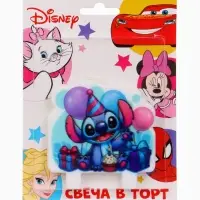 Свеча в торт 8×8 см, Стич
