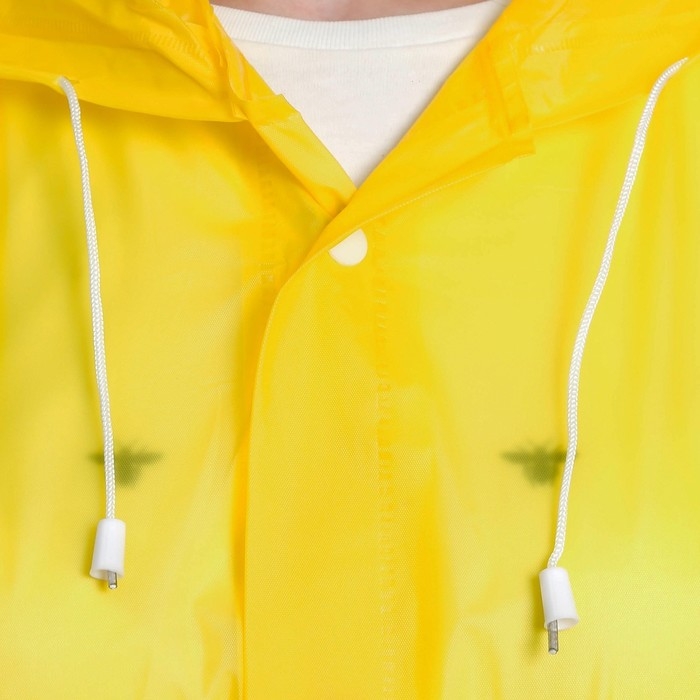 Дождевик взрослый плащ «Погода, которую мы заслужили», размер универсальный, размер 42-48, 60 х 110 см, цвет жёлтый Дождевик взрослый плащ «Погода, которую мы заслужили», размер универсальный, размер 42-48, 60 х 110 см, цвет жёлтый