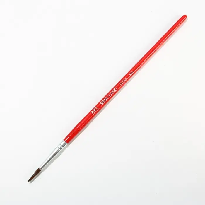 Кисть для рисования из волоса белка круглая № 3 (диаметр обоймы 3 мм; длина ворса 12 мм) Кисть для рисования из волоса белка круглая № 3 (диаметр обоймы 3 мм; длина ворса 12 мм)