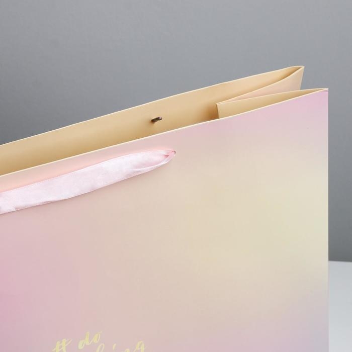 Пакет подарочный ламинированный, упаковка, «Do something amazing», XL 49 х 40 х 19 см