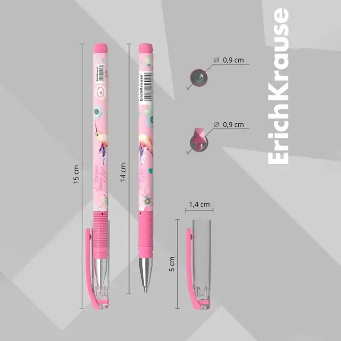 Ручка шариковая ErichKrause ColorTouch Colibri, узел 0.7 мм, чернила синие, покрытие Soft Touch, длина линии письма 2000 метров Ручка шариковая ErichKrause ColorTouch Colibri, узел 0.7 мм, чернила синие, покрытие Soft Touch, длина линии письма 2000 метров