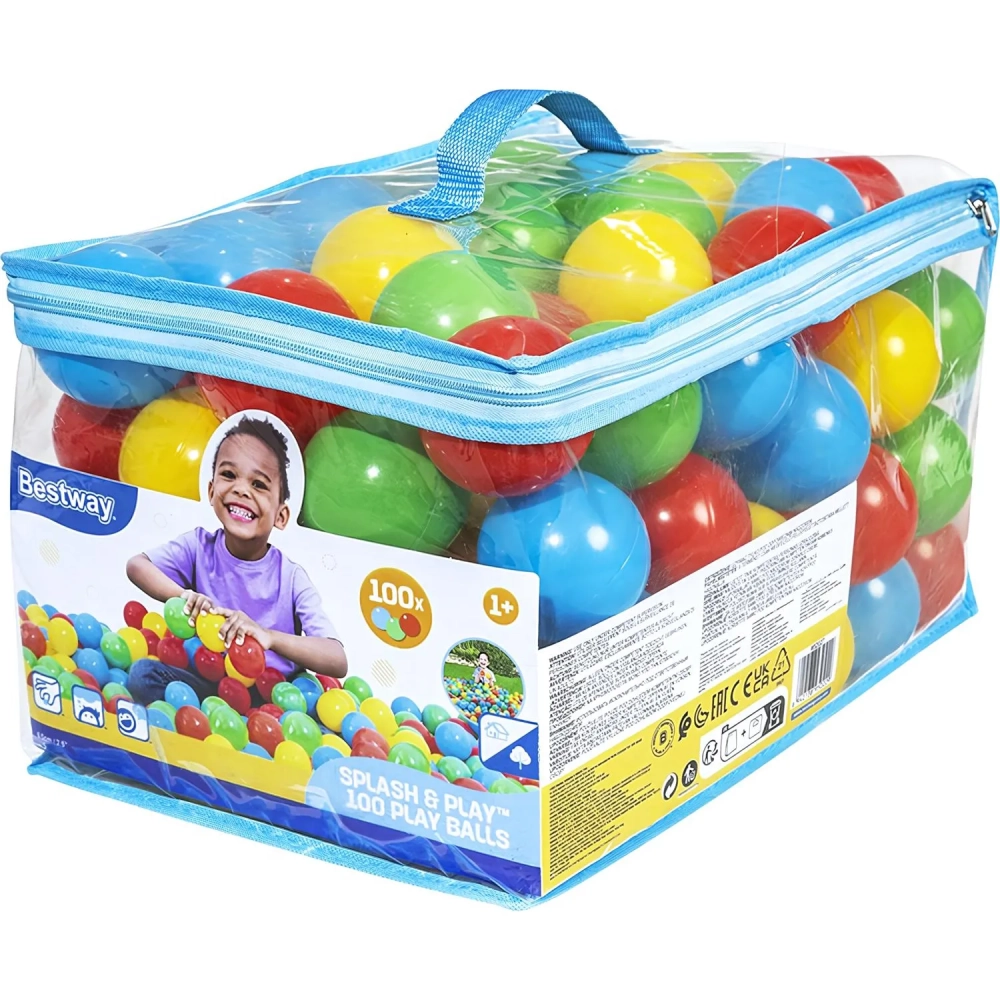 Шарики для игр, 100шт/уп, 6,5см, Bestway 52027, 003754