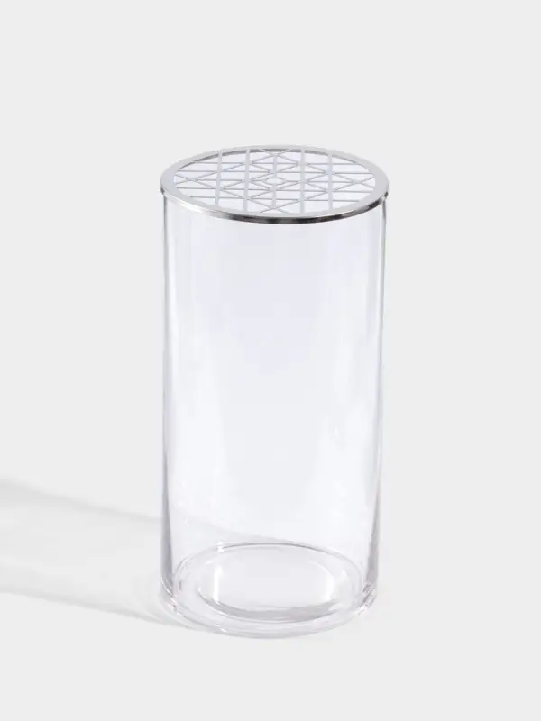 Ваза стекло настольная с крышкой "Альваро" 30х15 см, прозрачный