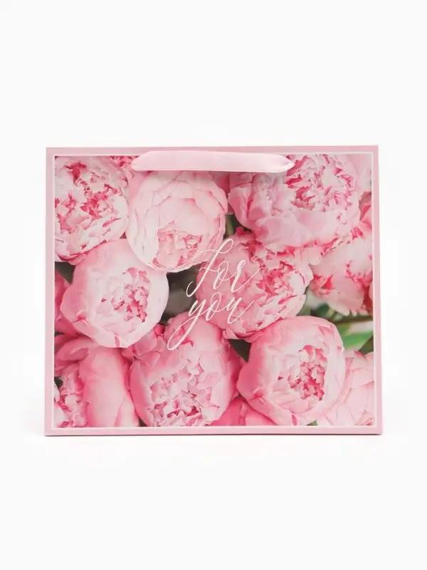 Пакет подарочный ламинированный, упаковка, For you, ML 27&times;23&times;11.5 см
