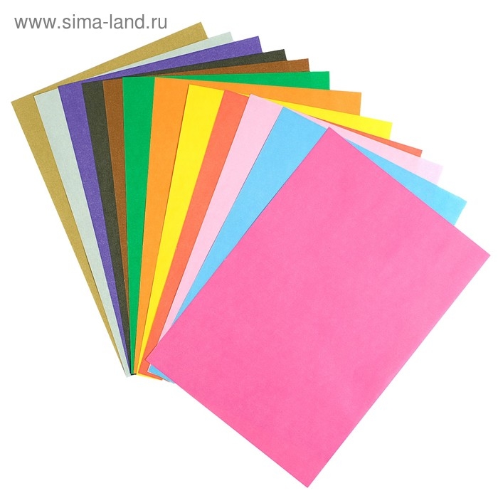 Набор для детского творчества А4, 24 листа  Набор для детского творчества А4, 24 листа "Золушка": 12 листов цветной картон, 12 листов цветная бумага, 12 цветов