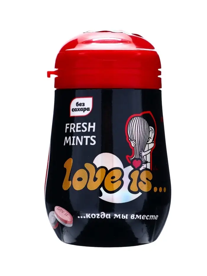 Конфеты освежающие Love is, со вкусом клубники, 45 г