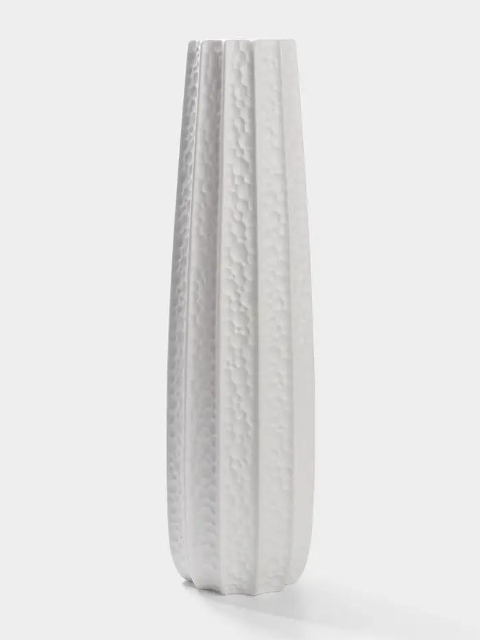 Ваза напольная керамика "Тиаго" 57х14 см, белый