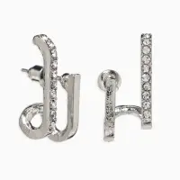 Серьги &laquo;Сияние линий&raquo;, белые в серебре
