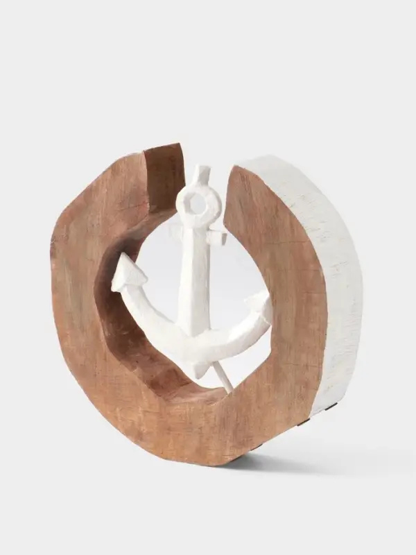 Сувенир &laquo;Якорь&raquo;, 28&times;6&times;27 см, алюминий, манговое дерево