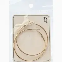 Серьги кольца QF &laquo;Классика&raquo;, d=5 см, цвет золото