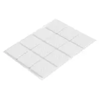 Набор накладок мебельных, полимерных, 28 шт., 2.5×2.5; d=2.5; 3.8×3.8, белый