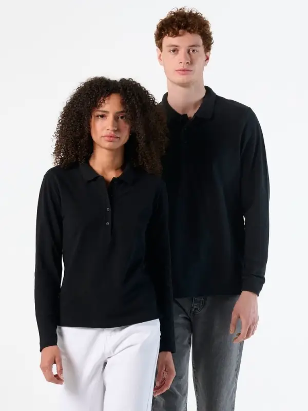 Рубашка поло мужская с длинным рукавом Winter II 210 красная, размер 3XL