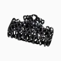 Крабик для волос &laquo;Эфи&raquo;, паутинка, 9 см, чёрный, белый