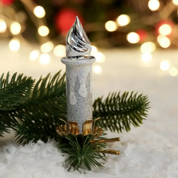 Ёлочная игрушка &laquo;Свеча&raquo; h=8.7 см, МИКС