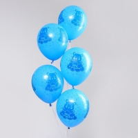 Воздушный шар латексный 12" «Ура, я родился», мишка, пастель, 25 шт.