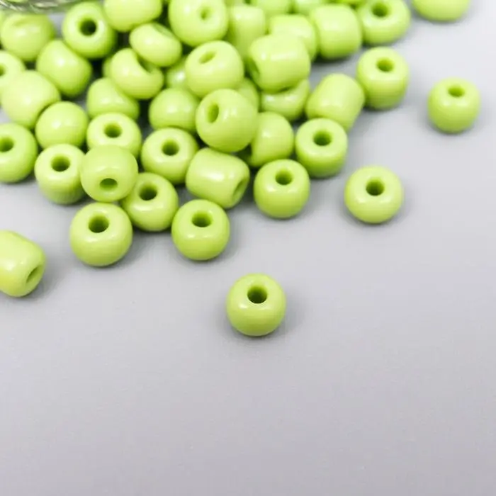 Бисер круглый 6/0 в бутылочке  Бисер круглый 6/0 в бутылочке "Фисташковый" 20 гр