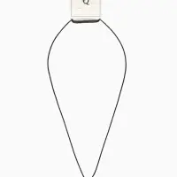 Кулон на шнурке "Конь", цвет чёрный в серебре,  L=51 см