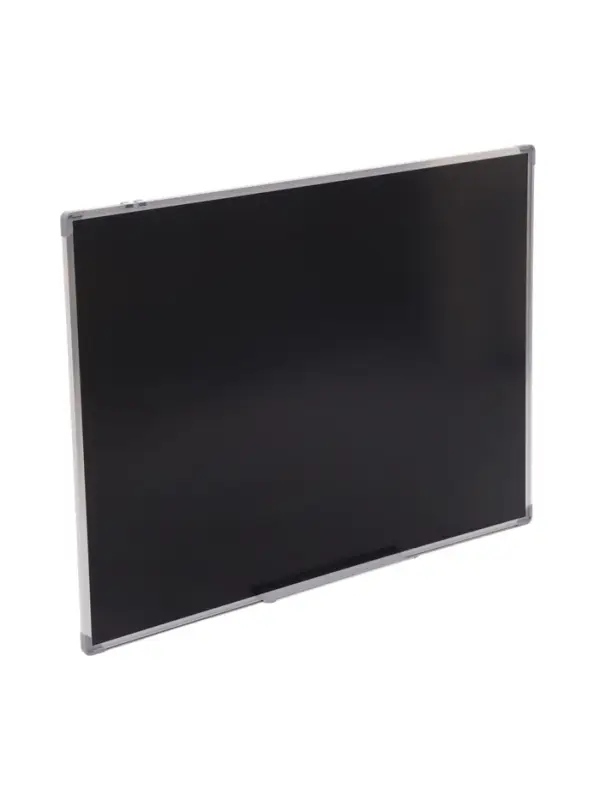 Доска магнитно-маркерная Calligrata, 90&times;120 см, черная, с полочкой, в алюминиевой рамке