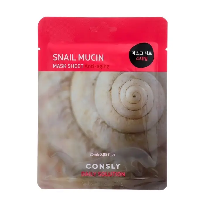 Тканевая маска Consly для лица с муцином улитки, 25 мл