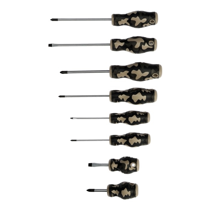 Набор отверток в сумке ТУНДРА, 2К рукоятки, PH0-1-2, SL3-5-6, 38 - 125 мм, 8 шт. Набор отверток в сумке ТУНДРА, 2К рукоятки, PH0-1-2, SL3-5-6, 38 - 125 мм, 8 шт.