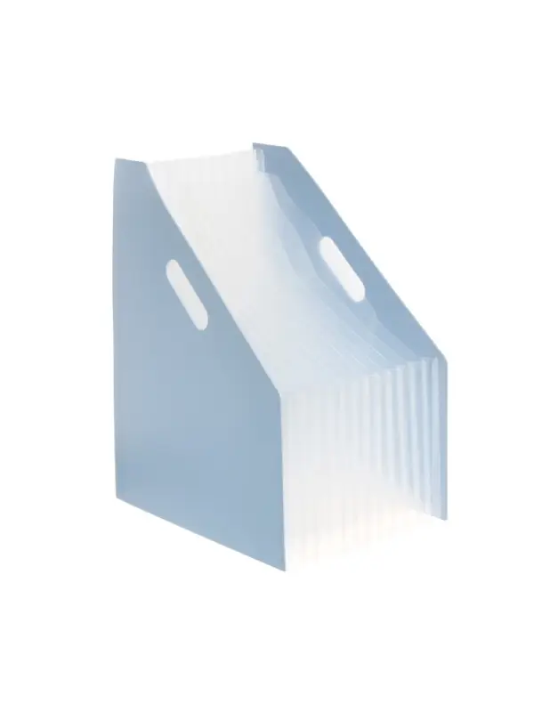 Лоток для бумаг Calligrata, А4, вертикальный, пластиковый, 12 отделений, синий