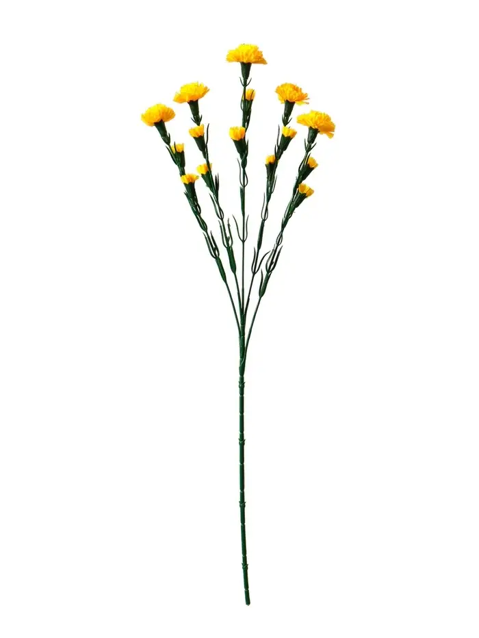 Цветы искусственные &laquo;Гвоздика кустовая&raquo;, h=60 см, жёлтые