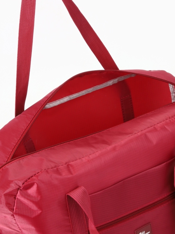 Сумка дорожная на молнии, бордовая