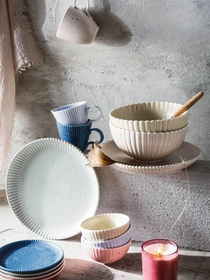 Тарелки глубокие Доляна &laquo;Коралл&raquo;, 700 мл, d=18.2 см, набор 2 шт., фарфор, бежевые