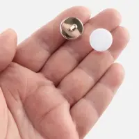 Пуговицы на ножке, пластиковые, d=15 мм, набор 10 шт., матовые, белые