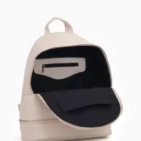 Рюкзак женский на молнии, с карманом, размер 27&times;13.5&times;33 см, молочный