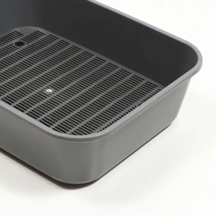 Туалет для кошек &laquo;Сима&raquo; FIX, 29&times;38&times;10.5 см, с сеткой, пластик, серый