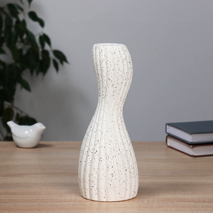 Ваза керамика настольная Ваза керамика настольная "Финли" 25х9,5 см, чёрно-белый