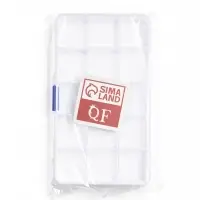 Органайзер для мелочей QF, 15 съёмных ячеек, с подвесом, 17.5&times;10&times;2 см, прозрачный