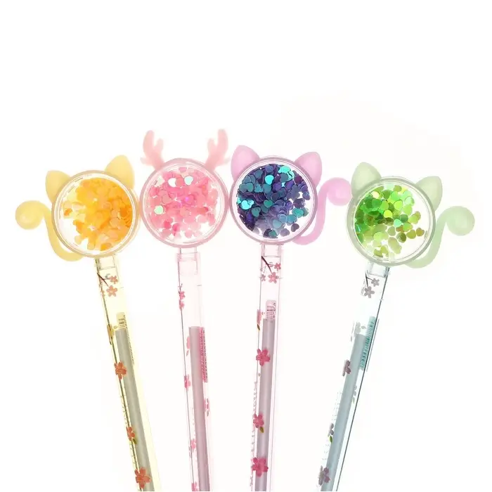 Ручка-прикол Calligrata &laquo;Блеск киска&raquo;, чёрный стержень, гелевая, МИКС