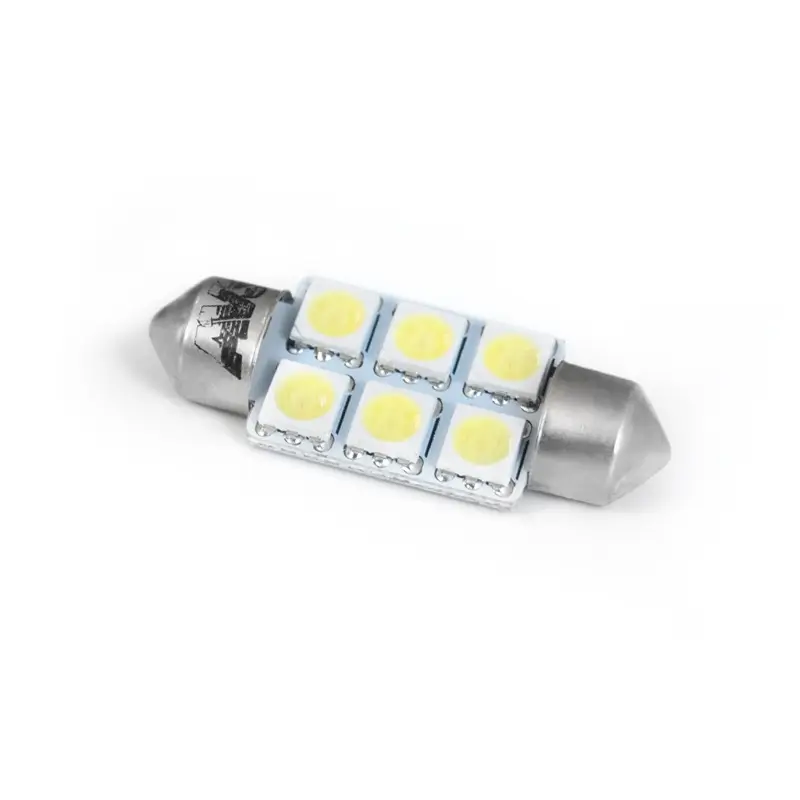 SV012 T11/белый/ (SV8,5/8) 6SMD 5050 36мм, блистер 2 шт.