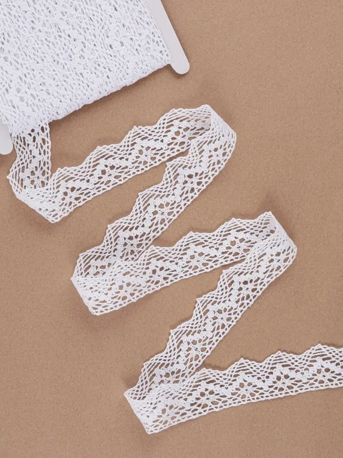 Кружево вязаное, 32 мм &times; 10 &plusmn; 1 м, цвет белый