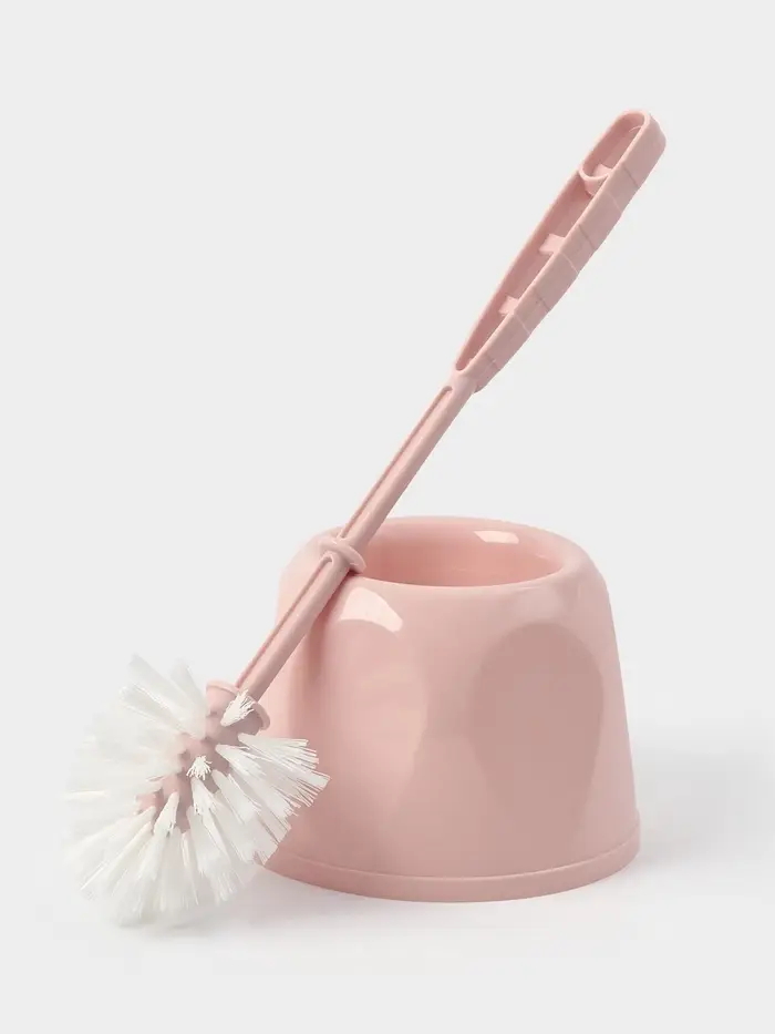 Ёршик для унитаза &laquo;Блеск. Стандарт&raquo;, 15&times;15&times;39 см, с подставкой, розовый