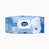 Туалетная бумага влажная Aura, 80 шт.