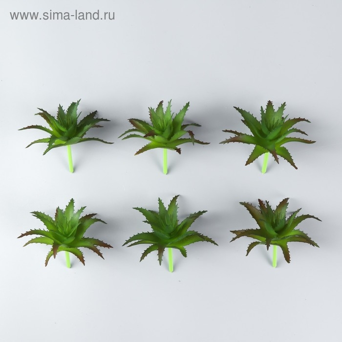 Искусственный суккулент для создания флорариума  Искусственный суккулент для создания флорариума "Алоэ древовидное" 6,5х7х7 см