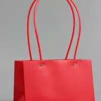 Сумка переноска для цветов, влагостойкая, красная, 22&times;10.5&times;13.5 см