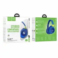 * Наушники W43 Bluetooth Adventure HOCO синий