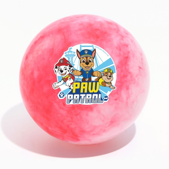 Мяч детский Paw Patrol, 22 см, 60 г, мрамор, МИКС