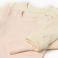 Комплект боди детских MINAKU: Basic Line BABY, цвет молочный/кремовый, рост 86-92