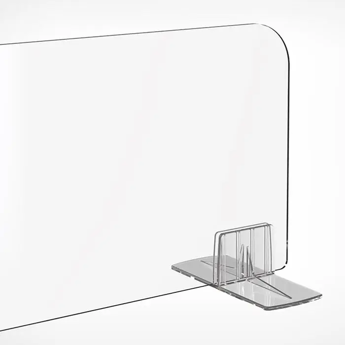 Клипса Т-образная для крепления пластиковых разделителей, 100&times;40&times;32 мм, прозрачная