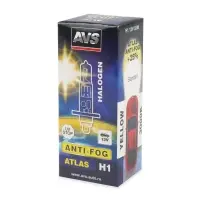Галогенная лампа AVS/ATLAS ANTI-FOG/BOX желтый H1.12V.55W.коробка 1шт.