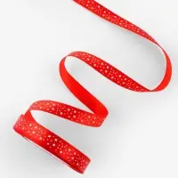 Лента атласная &laquo;Звёзды&raquo;, 15 мм, 23&plusmn;1 м, красная №026