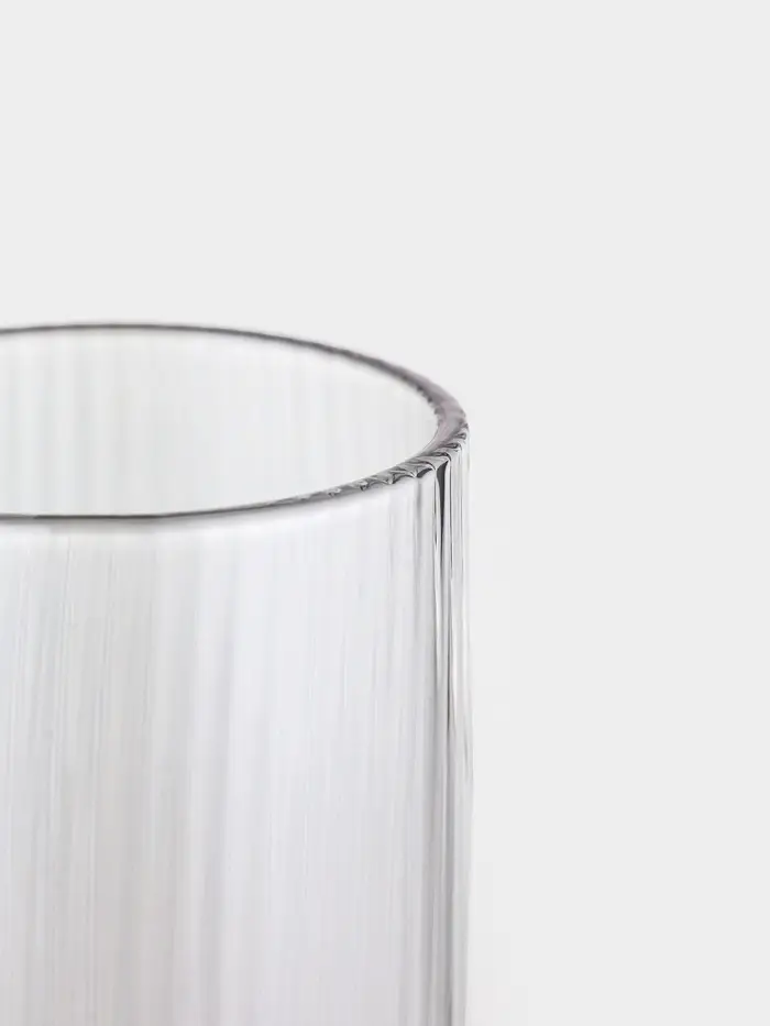 Набор бокалов для шампанского Just for you, 180 мл, 2 шт., 7×24 см, ребристые, стекло, прозрачный