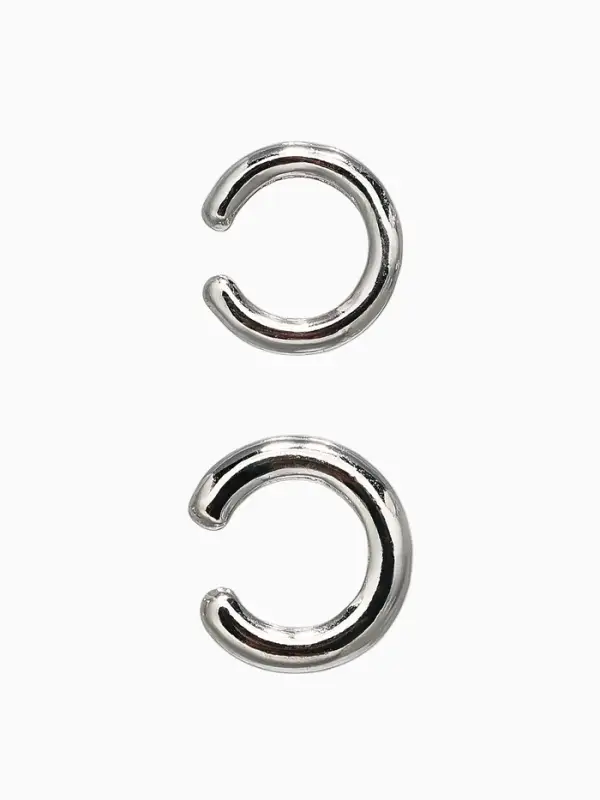 Серьги «Каффы» набор 2 шт., бублики, цвет серебро