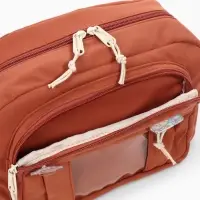 Сумка молодёжная на молнии, со значками, 23&times;5.5&times;16 см, рыжая